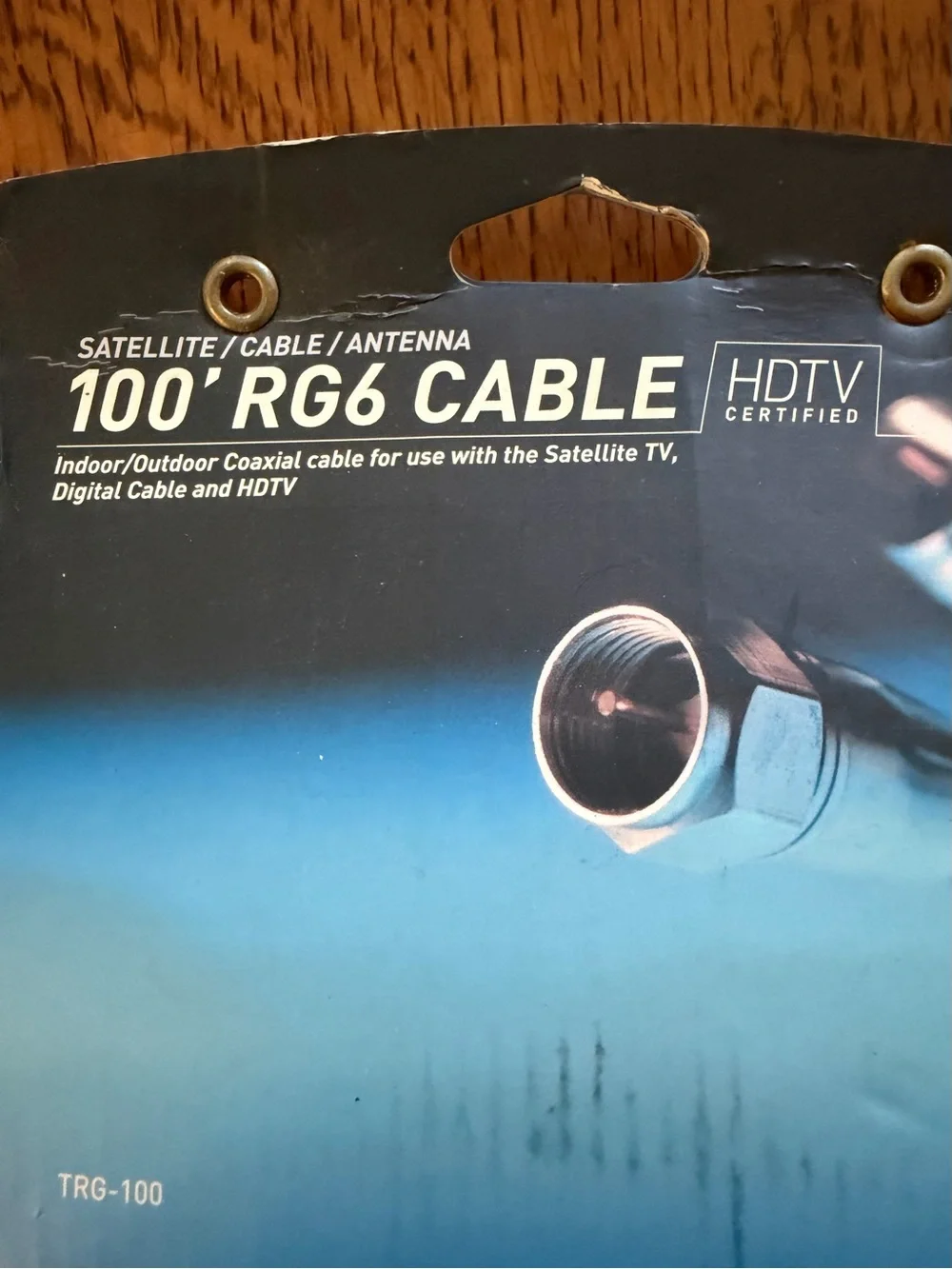 100' RG6 Coaxial Cable — Black